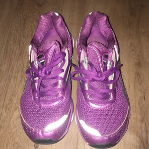 Purple Reebok RunTone tennis shoes